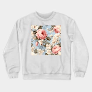 Shabby Chic Flowers Pattern 15 Crewneck Sweatshirt